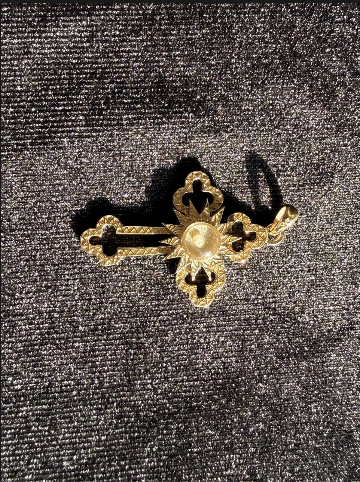 gold cross pendant 2