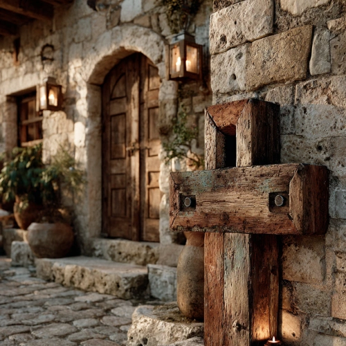 cross on wall