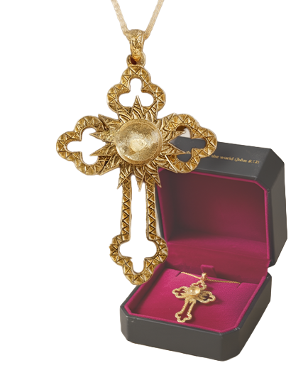 Gold cross pendent