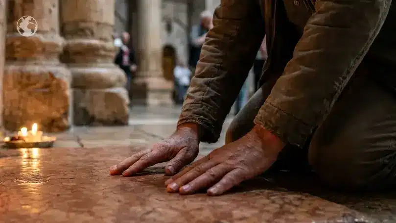 stone of anointing in jerusalem