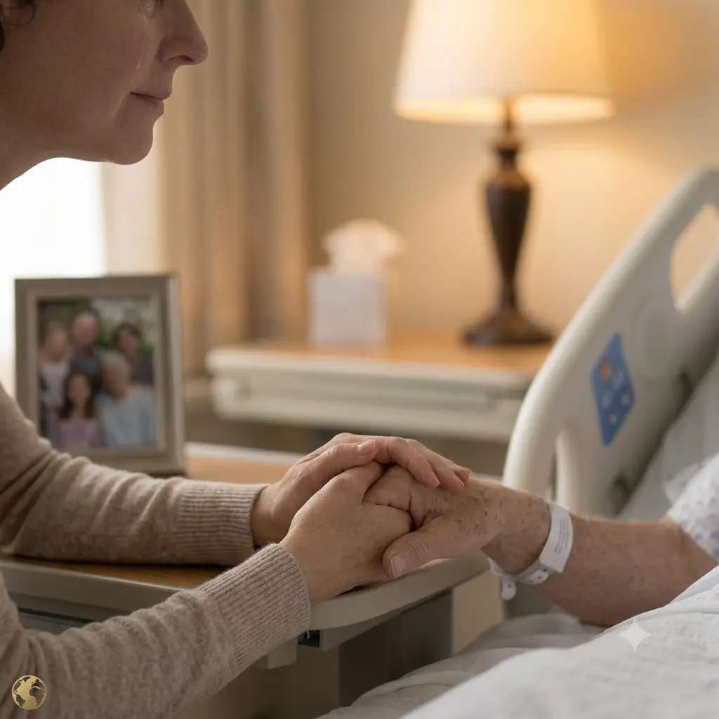 two hands clasped together with tenderness